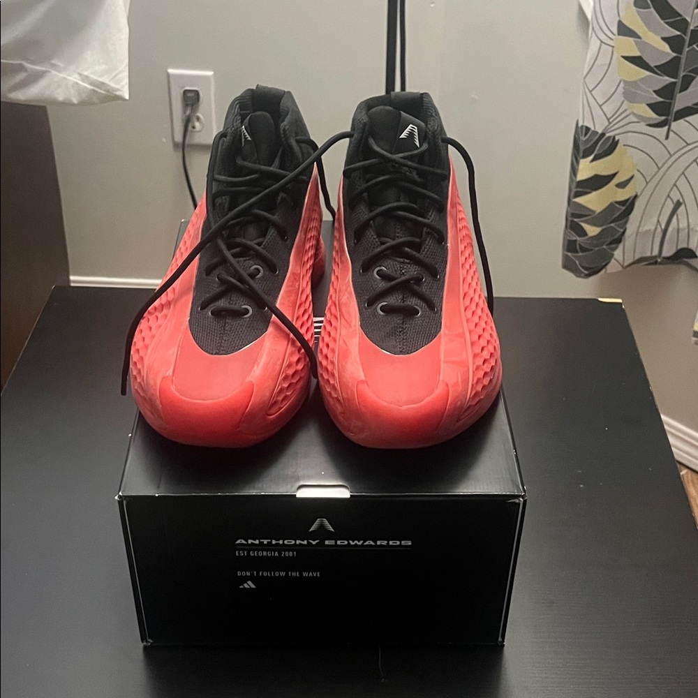 adidas Red and Black Athletic Shoes